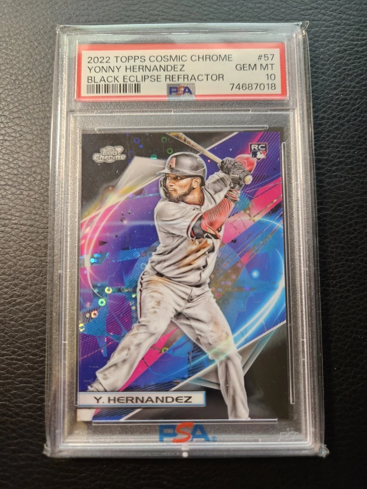 2022 Topps Cosmic Chrome Black Refractor Yonny Hernandez RC /10 PSA 10 - Image 1 of 1