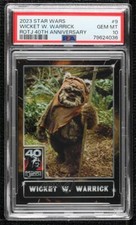 2023 Star Wars ROTJ 40th Anniversary Gold Foil 1/1 Wicket W Warrick PSA 10