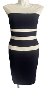 Lauren Ralph Lauren Kleid breit gestreift ärmellos Etui Damen Gr. 10 marine weiß - Bild 1 von 7