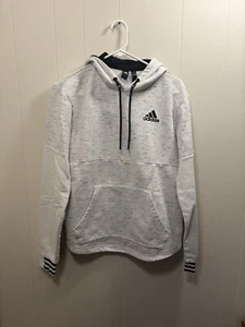 Adidas Women’s Small White Hooded Sweatshirt Athletic U2 - Picture 1 of 9