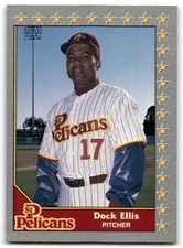 1990 PACIFIC SENIOR LEAGUE DOCK ELLIS ST. PETERSBURG PELICANS #15