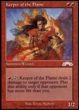 MTG magic cards 2x x2 Light Play, English Keeper of the Flame Exodus