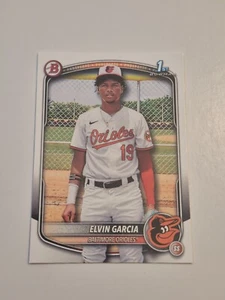 2025 Bowman Base Prospects Elvin Garcia Baltimore Orioles #BP-124 - Foto 1 di 2