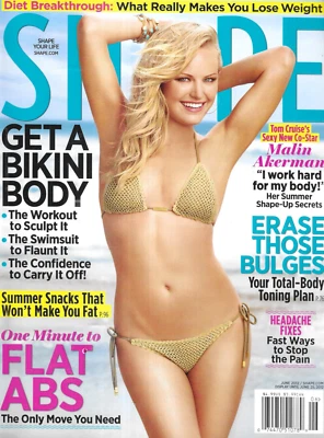 Shape Magazine Malin Akerman Bikini Body Workout Flat Abs Summer Snacks 2012 - Image 1 of 4