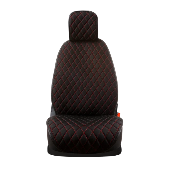 Cojines de Asiento Apto para Toyota Yaris Desde Año Fab. 1999 IN Negro/Rojo 2er - Imagen 1 de 4