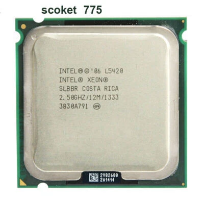 Intel Xeon L5420 2.5GHz 4 Cores 12M 1333Mhz SLBBR LGA775 CPU Processor - Image 1 of 4
