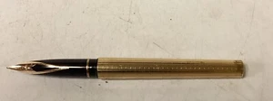 Penna stilografica elettroplaccata vintage Sheaffer Targa oro, pennino 14 kt nuova condizione - Foto 1 di 10