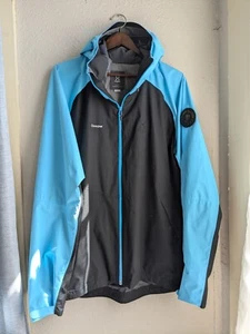 Haglofs Esker Jacket Men XXL Blue Black Light Weight Removable Patch - Picture 1 of 24