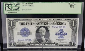 1923 $1 Silver Certificate Fr#238 Woods/White PCGS AU53 - Picture 1 of 2