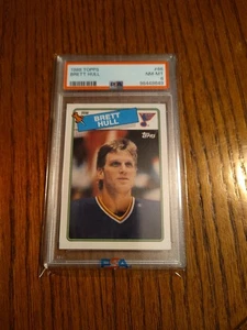 1988 Topps Brett Hull Rookie Card Graded PSA 8 NM-MT - Bild 1 von 4