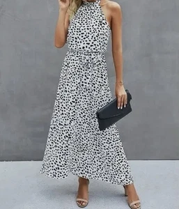 Halter Neck Maxi Dress (PLUS SIZE) - Picture 1 of 2