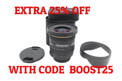 Sigma 10-20mm Lens f/3.5 EX HSM DC, Wide Angle Lens For Nikon, V. G. REFURBISHED - Image 1 of 4