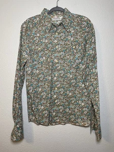 Mens Hollister Vintage Styling Retro Floral Print Western Button Up Shirt Size M - Picture 1 of 7