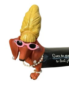 Westland Hot Diggity Dog Fashionista Glamorous Beehive Dachshund Figurine - Picture 1 of 14