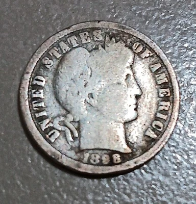 1898-O Barber Dime 90% Silver - Better Date  Item AB9 - Image 1 of 2