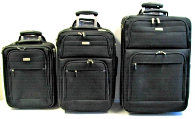 Ricardo  Beverly Hills  Rolling Softside 3-Piece  Luggage Set, OA ~28" x12" x17" - Image 1 of 4