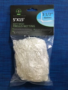 2 Stück Garten Rankgitter Netz 5' x 15' Pflanzenstütze weiß NEU 3 1/2" Quadrate - Bild 1 von 5
