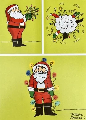 "Hope Your Holidays Are Merry & Bright" FUNNY Tangled Santa RPG CHRISTMAS CARD - Image 1 of 2