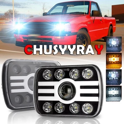 Faro LED 5x7" 7x6" para Mazda B2200 B2600 RX-7 haz alto y bajo DRL con Turing Foto 1 de 4