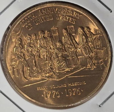 Moneda Conmemorativa Medalla BICENTENARIO DE LA INDEPENDENCIA 1776-1976 Estados Unidos Sin Circular Foto 1 de 4
