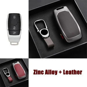 Zinc Alloy Leather Car Key Case Cover For Benz E200 S212 S E400 W212 W213 E300 - Picture 1 of 6