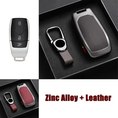 Zinc Alloy Leather Car Key Case Cover For Benz E200 S212 S E400 W212 W213 E300 - Image 1 of 4