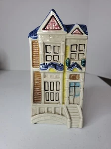 Vintage Takahashi Keramik viktorianisches Haus 7 Zoll Schmuckdose Teedose Japan 70er Jahre - Bild 1 von 8