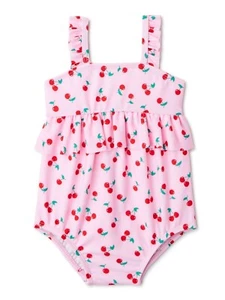 Infant Girls CUTE Ruffle One Piece Swimsuit (Size 6-9 M) BRAND NEW W TAGS - Picture 1 of 3