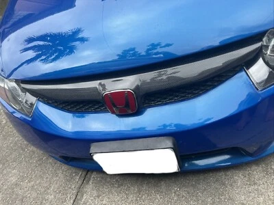 Parrilla delantera de fibra de carbono para Honda Civic Sedán 2009-2011 4 puertas Foto 1 de 4