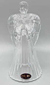 Vintage DePlomb Clear Crystal Angel Candlestick Holder Made in USA 7 inches - Picture 1 of 7