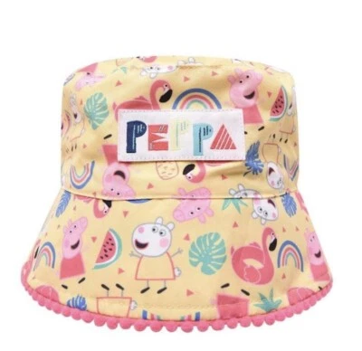 Character Peppa Pig Trapper Bucket Melon Sun Hat Baby Girls Age 1-3 *Brand New*