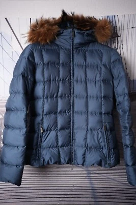 ADD Daunenjacke Damen mit abzippbarer Kapuze, blau, Größe 36 - Bild 1 von 4