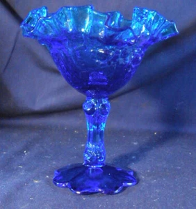 Fenton Rose Muster Kompott klein blau 6" hoch L - Bild 1 von 4