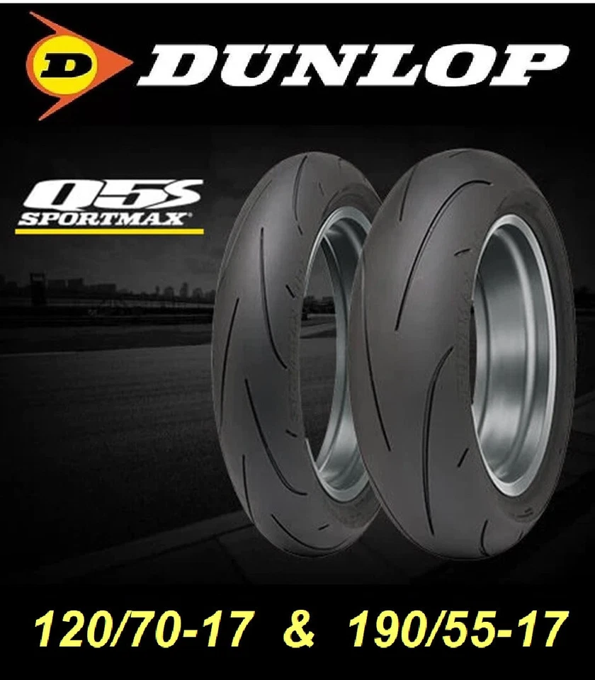 JUEGO NEUMÁTICOS DUNLOP SPORTMAX Q5S 120/70ZR17 Y 190/55ZR17 KAWASAKI NINJA 1000 900 Foto 1 de 1