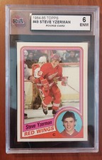 1984 1985 STEVE YZERMAN KSA 8 TOPPS ROOKIE CARD # 49