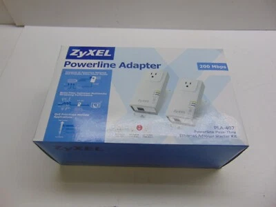 ZyXEL Powerline Adapter (200 Mbps/PLA-407 ) Pass-Thru Ethernet Adapter Kit - Image 1 of 4