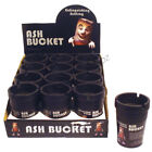 12 Black ASH Bucket Tray Butt Cigarette Tabacco Holder Container Bulk Cafe Shop