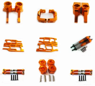 Aluminum metal Upgraded DIY Parts For 1:10 HPI BULLET3.0 ST/MT/Truck Orange - Image 1 of 4