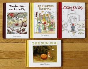 Lot 4 ELSA BESKOW MINI BOOKS Sun Egg Ollie's Ski Trip Flowers Festival HB EXC L1 - Picture 1 of 1