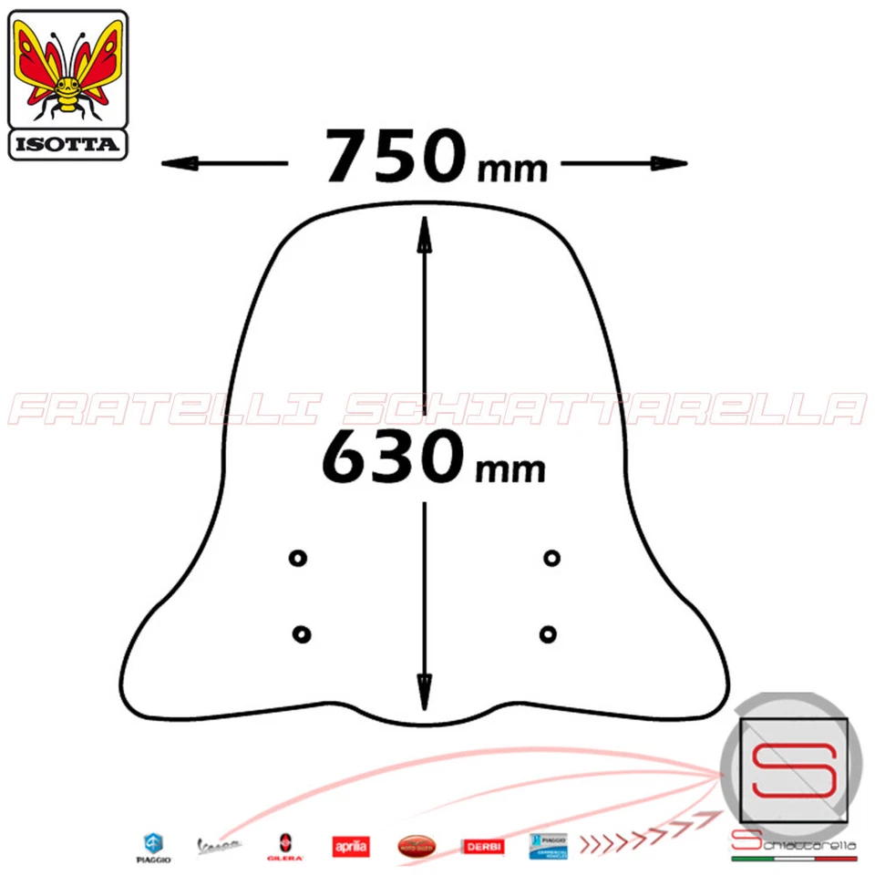 Parabrezza Paravento Con Attacchi Isotta Piaggio Beverly 125 200 2001-2003 KI... - Immagine 1 di 1