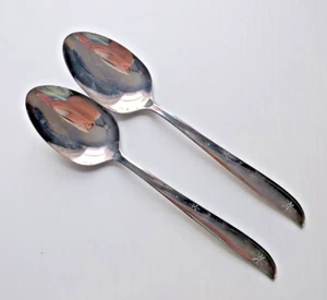 2er Set Oneida Twin Star Esslöffel Servierlöffel 8 3/8" Edelstahl Besteck - Bild 1 von 4