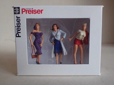 Preiser Weibliche Passanten Damen Kleid 63080 Spur 1 OVP 1:32 3 Fig - Bild 1 von 2