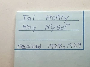 BLUE STEELE ORCH. - Volume 2 1930-1931 {nm} - ROBINSON RECORDING TEST PRESSING]  - Picture 1 of 9