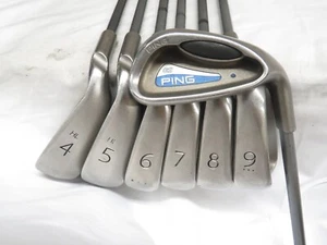 Used Ping G2 Iron Set Blue Dot 4-PW Ping TFC100 Soft Regular Senior Graphite A - Picture 1 of 9