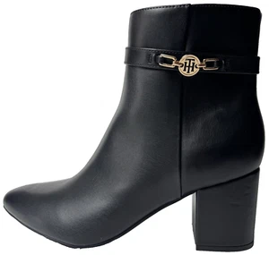 Tommy Hilfiger Womans Size 10 M Black Hatley Ankle Bootie Boots - Picture 1 of 11