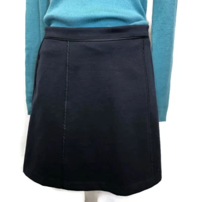 Michael Kors Womens A Line Skirt Blue Back Zip Stretch 8 - Image 1 of 4