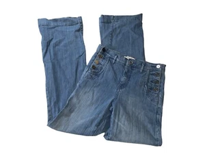 Sz 27 NWOT BCBGeneration Vtg Y2K Flare Jeans Sexy Side Buttons BCBG - Picture 1 of 13