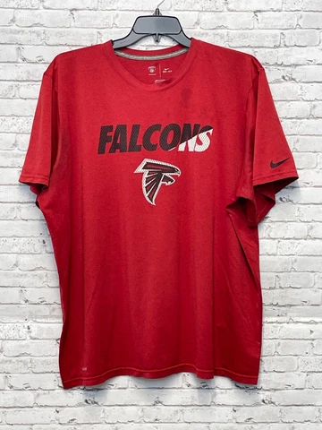 Nike Dri-Fit NFL Training T-Shirt Mens Size 3XL Red Atlanta Falcons Graphic Logo Cover