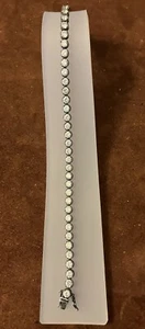 Black Rhodium Plated Cubic Zirconia Tennis Bracelet - Great Condition! - Picture 1 of 4