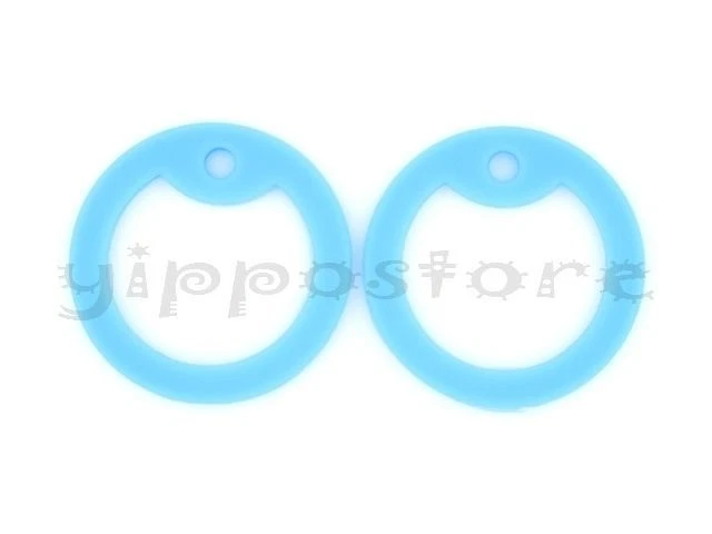 4 Silenciadores de goma de silicona azul cielo militar ejército etiqueta de perro Foto 1 de 1